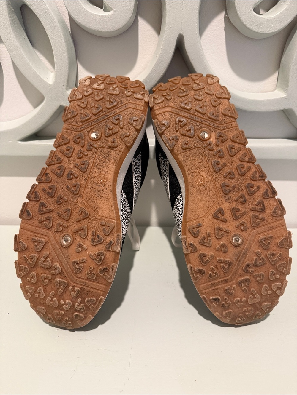 Rachel Zoe Black Sneakers with White Leopard Print Accent - Picture 5 of 5